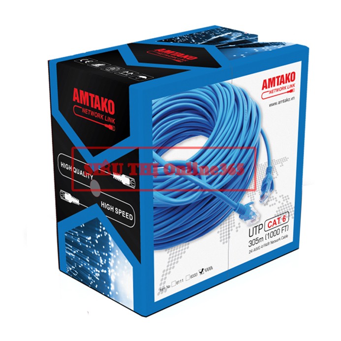 Dây Cáp Mạng CAT6E UTP Đi Ngoài Trời Bấm Sẵn 2 đầu ( 5 Mét - Mới 100%)