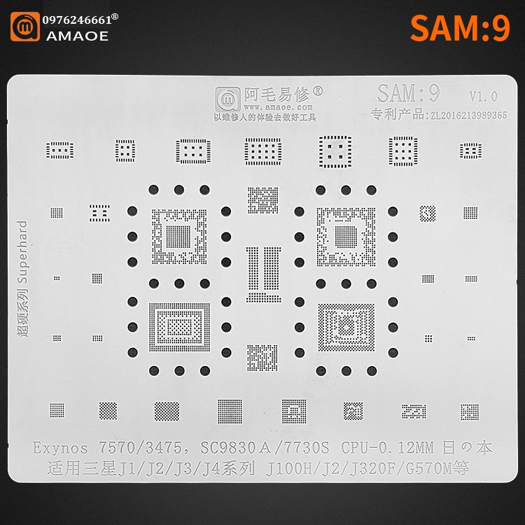 Vỉ SAM9 làm chân CPU Exynos 7570 3475 SPD SC9830A SC7730S