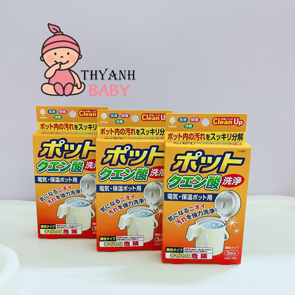 Bột khử cặn bình đun nước Nhật Bản vệ sinh bình đun nước