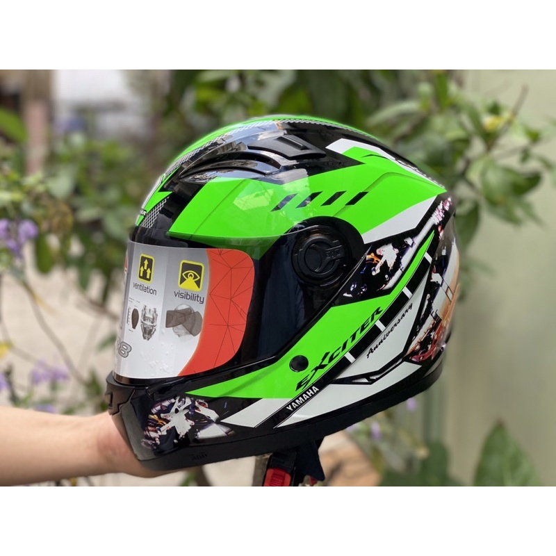 Mũ Bảo Hiểm Fullface AGU EX Đủ Màu ( Sừng +Đuôi) Tặng túi đựng nón ,Bảo hành 12 tháng