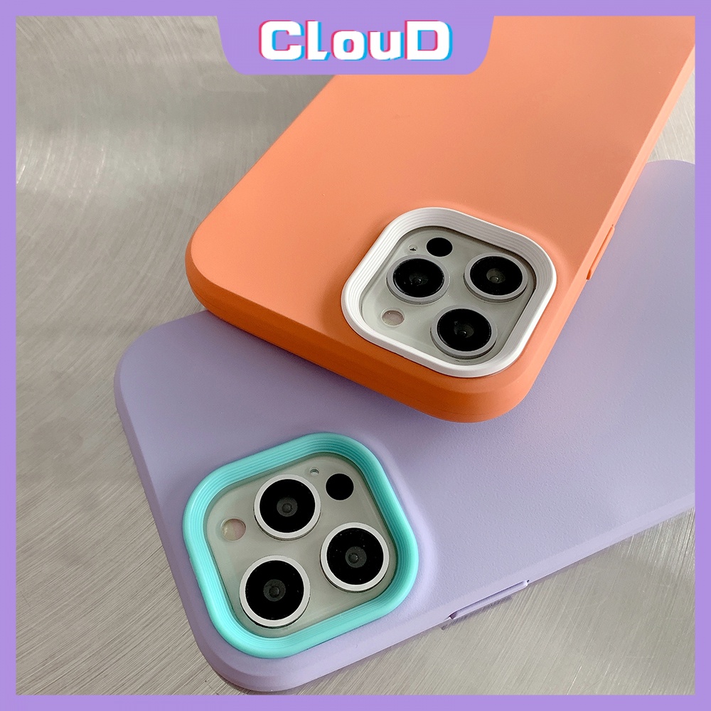 Ốp Điện Thoại Silicone Tpu Mềm Màu Trơn 3 Trong 1 Cho IPhone 6 7plus 8plus 3 11 12 Pro Max XR XS X 7 8 6 6S