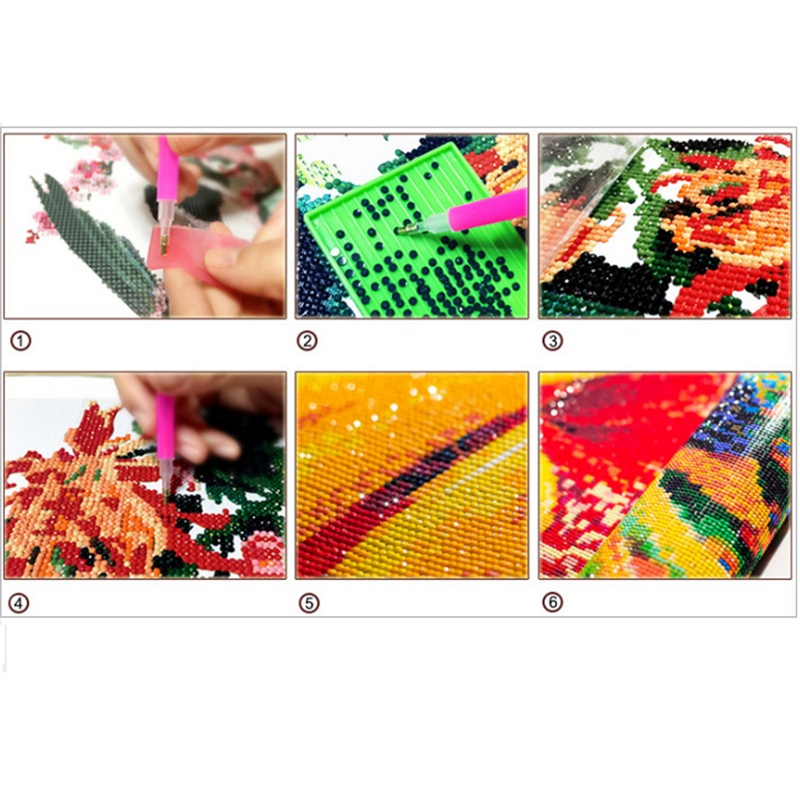 Tranh đính đá kim cương toàn bộ 5D DIY hình hoa lily
