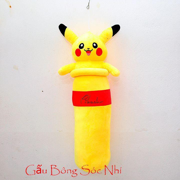 Gấu bông gối ôm hình Pikachu dễ thương sz 80cm