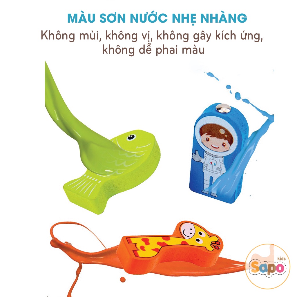 Đồ chơi xếp hình câu cá và ghép số học đếm 63 chi tiết cho bé SAPO KIDS