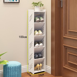 Kệ giá để giày gỗ nhựa 5 tầng, kệ giá để giày phong cách hàn quốc
