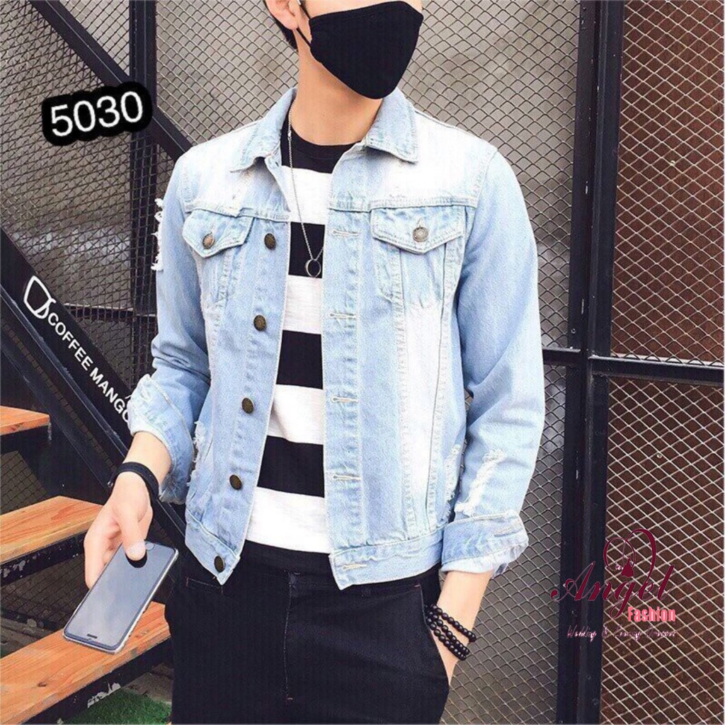 [Freeship] Áo khoác jean nam thời trang NOBLE Fashion cao cấp OT-003