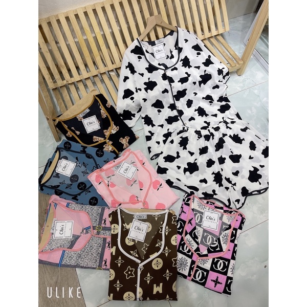 Set bộ pizama cộc cao cấp nhiều mẫu from rộng