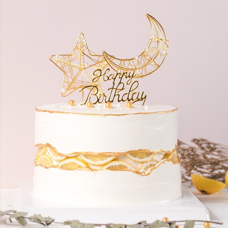 Đèn LED Hình Ngôi Sao / Mặt Trăng / Trái Tim / Vương Miện Dùng Trang Trí Bánh Kem Sinh Nhật / Tiệc Cưới