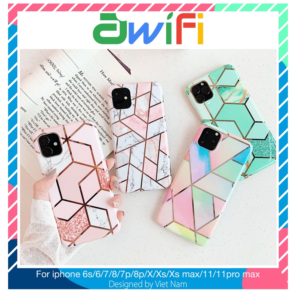 Ốp lưng iphone Đa giác 5/5s/6/6plus/6s/6splus/7/7plus/8/8plus/x/xr/xs/11/12/pro/max/plus/promax - Awifi Case A7-5