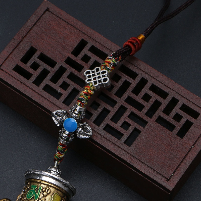 Blala Móc Khóa Gắn Con Quay Cầu Nguyện Om Mani Padme Hum Spirited Sáng Tạo