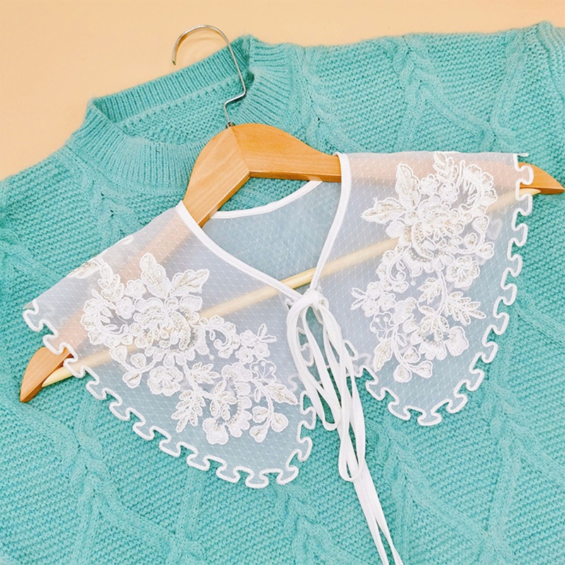 Cổ Áo Rời Thêu Họa Tiết Phong Cách Hanfu Cổ Điển Thời Trang Cho Nữ