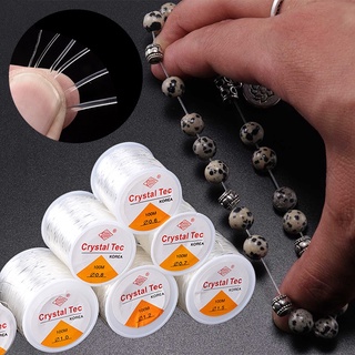 Cuộn dây trong suốt co giãn dùng làm vòng tay/ dây chuyền thủ công