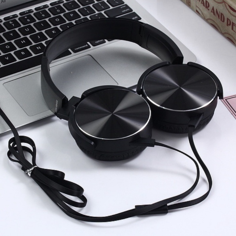 Tai nghe nhét Tai nghe chụp tai SONY MBR XB450 Extra Bass có dây cao cấp âm thanh trầm ấm tích hợp micro chống ồn sạc kh