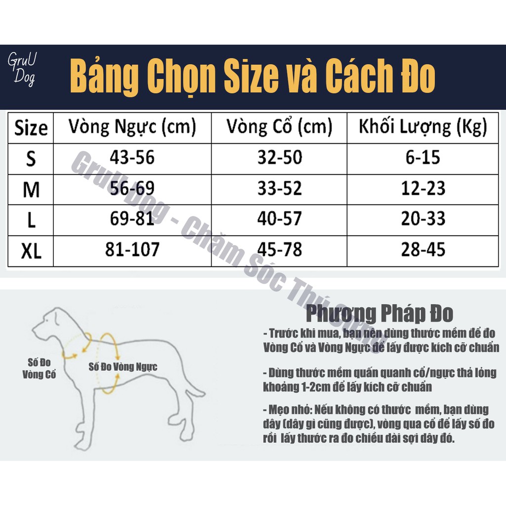 Đai dắt chó đi dạo GruU Dog cao cấp