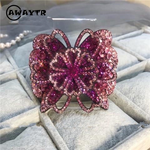 Kẹp Tóc Hình Hoa Đính Đá Phong Cách Retro Thời Trang Cho Nữ