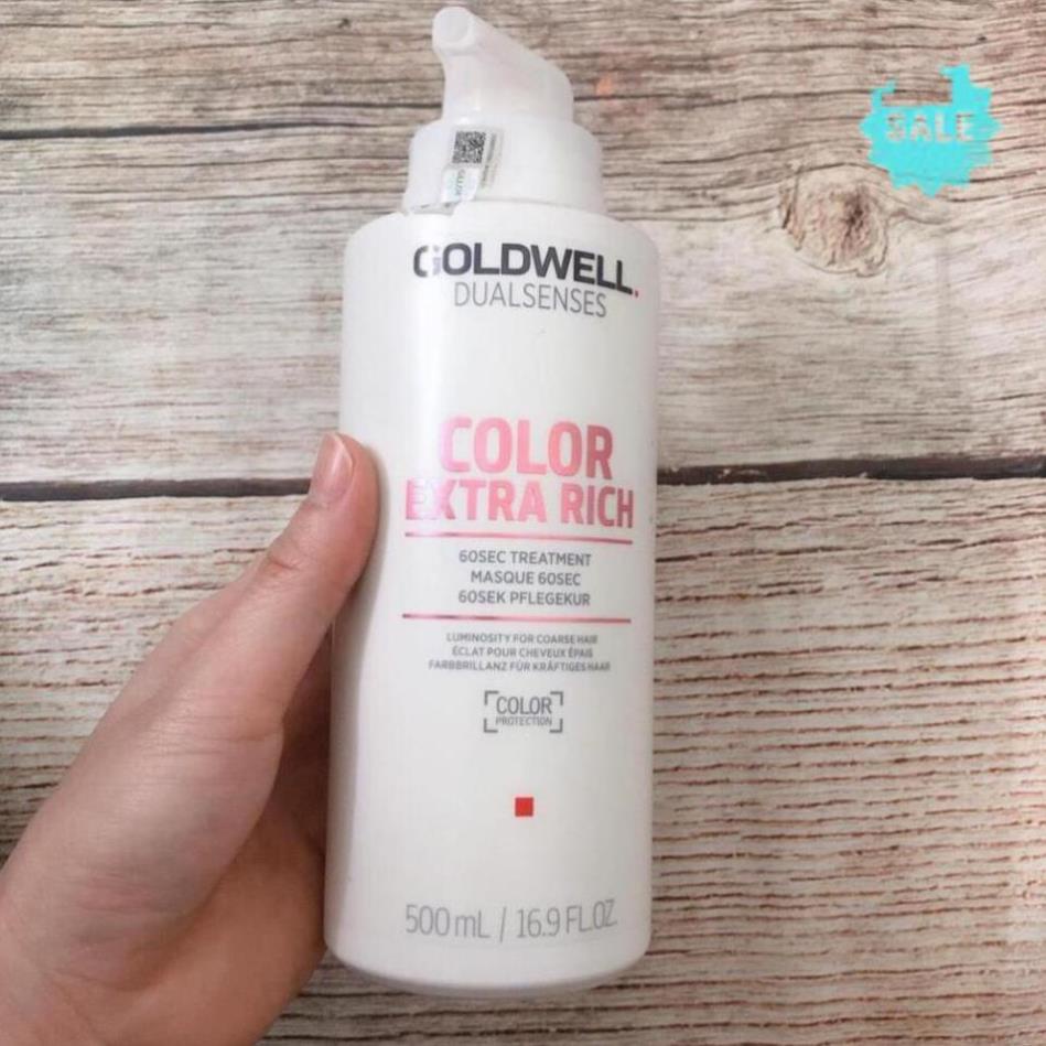 DẦU GỘI I FS6 DẦU HẤP TÓC GOLDWELL 60s SIÊU DƯỠNG MÀU VÀ PHỤC HỒI TÓC COLOR EXTRA RICH 500ML FS6 FS9 l