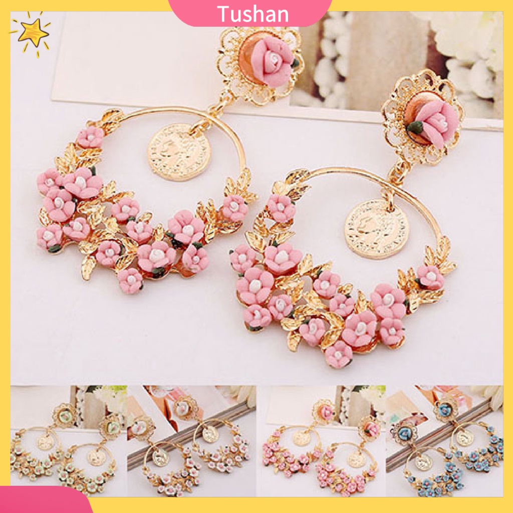 Khuyên tai nữ hình bông hoa thời trang