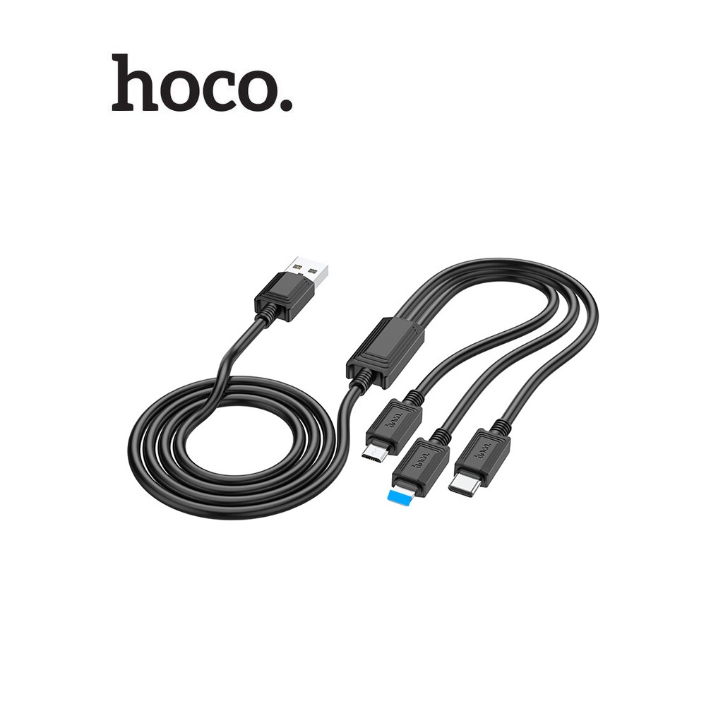 Cáp sạc đa năng 3 đầu Hoco X74 2.0A dài 1m-Hàng Chính Hãng