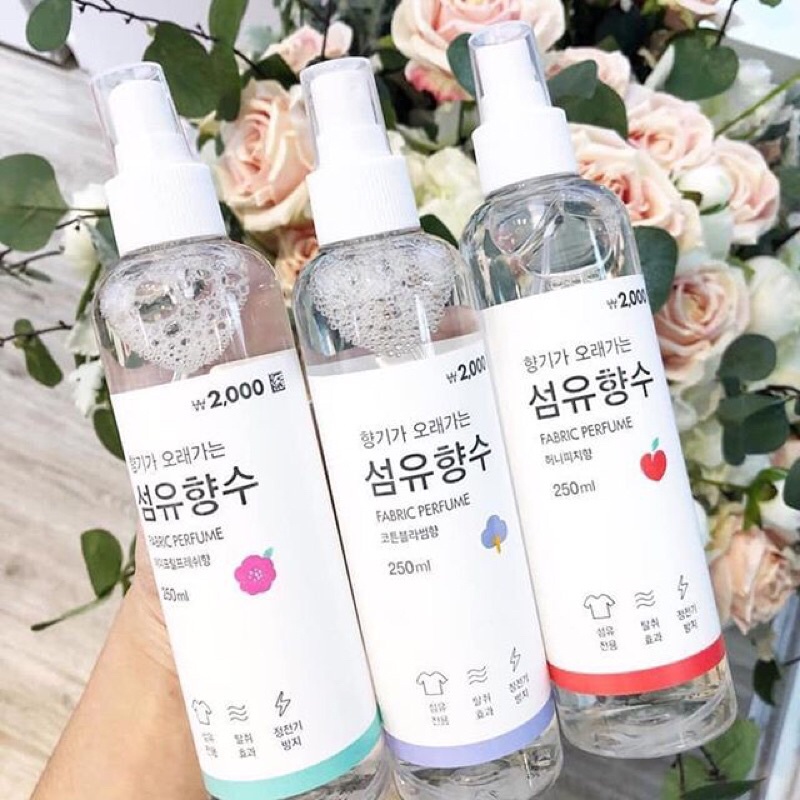 XỊT THƠM FREESHIP XỊT THƠM QUẦN ÁO FABRIC PERFUME HÀN QUỐC 250ml