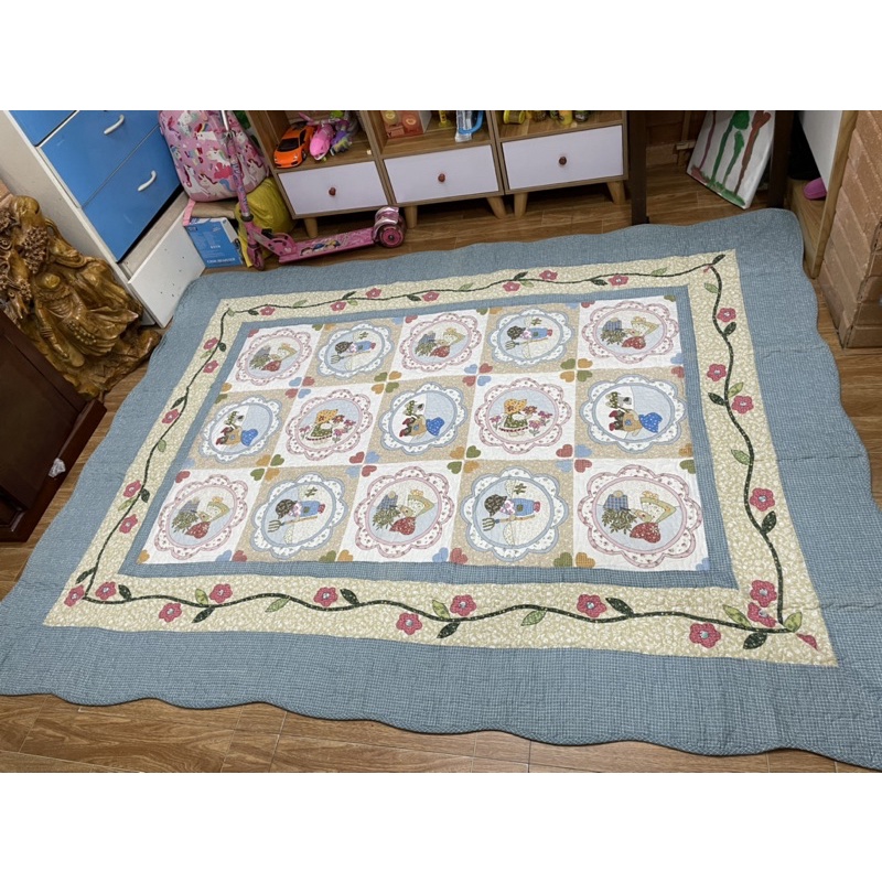 Thảm Quilt vải cotton trải sàn hoặc làm ga trải giường 200*230cm
