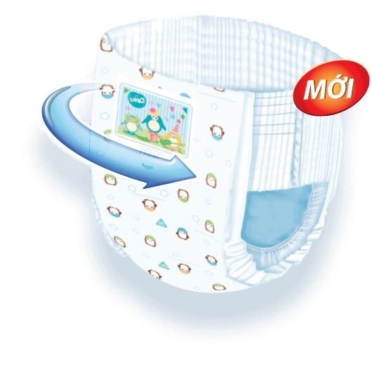 Tã/bỉm quần Bino kháng khuẩn chóng hâm size L54 tặng 10 ( 9-13kg )