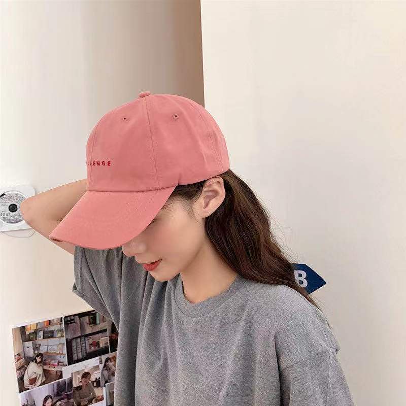 Mũ lưỡi trai thêu chữ challenge nhiều màu sắc thời trang