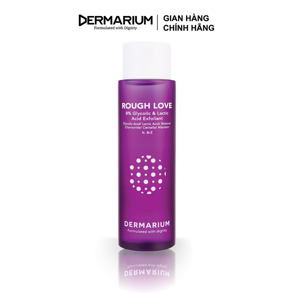 Toner Acid Làm Sạch Dermarium Rough Love 8% Glycolic &amp; Lactic Acid 150ml