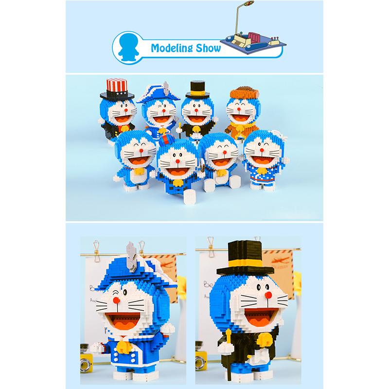 Bộ Đồ Chơi Lắp Ráp Mô Hình Doraemon Sáng Tạo Cho Bé