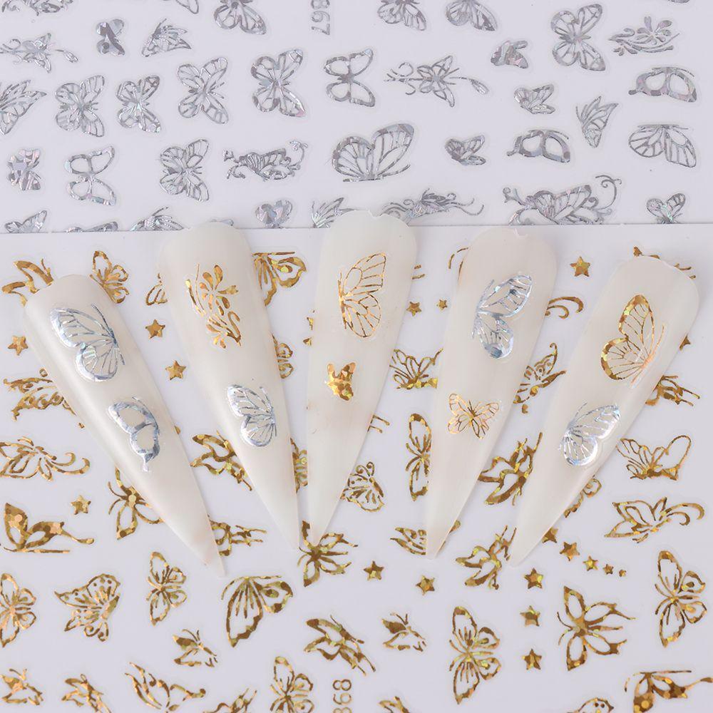 Nhãn Dán Trang Trí Móng Tay Nghệ Thuật Chuyển Đổi Màu Holographic DIY