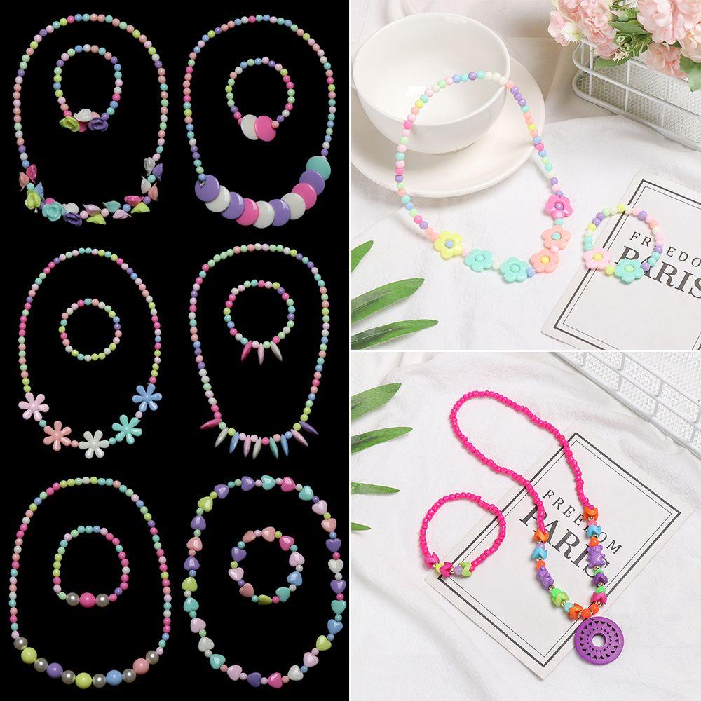 BEBETTERM 1 Bộ Hạt Nhựa Hình Bướm / Bông Hoa Xinh Xắn Làm Quà Sinh Nhật Cho Bé Gái