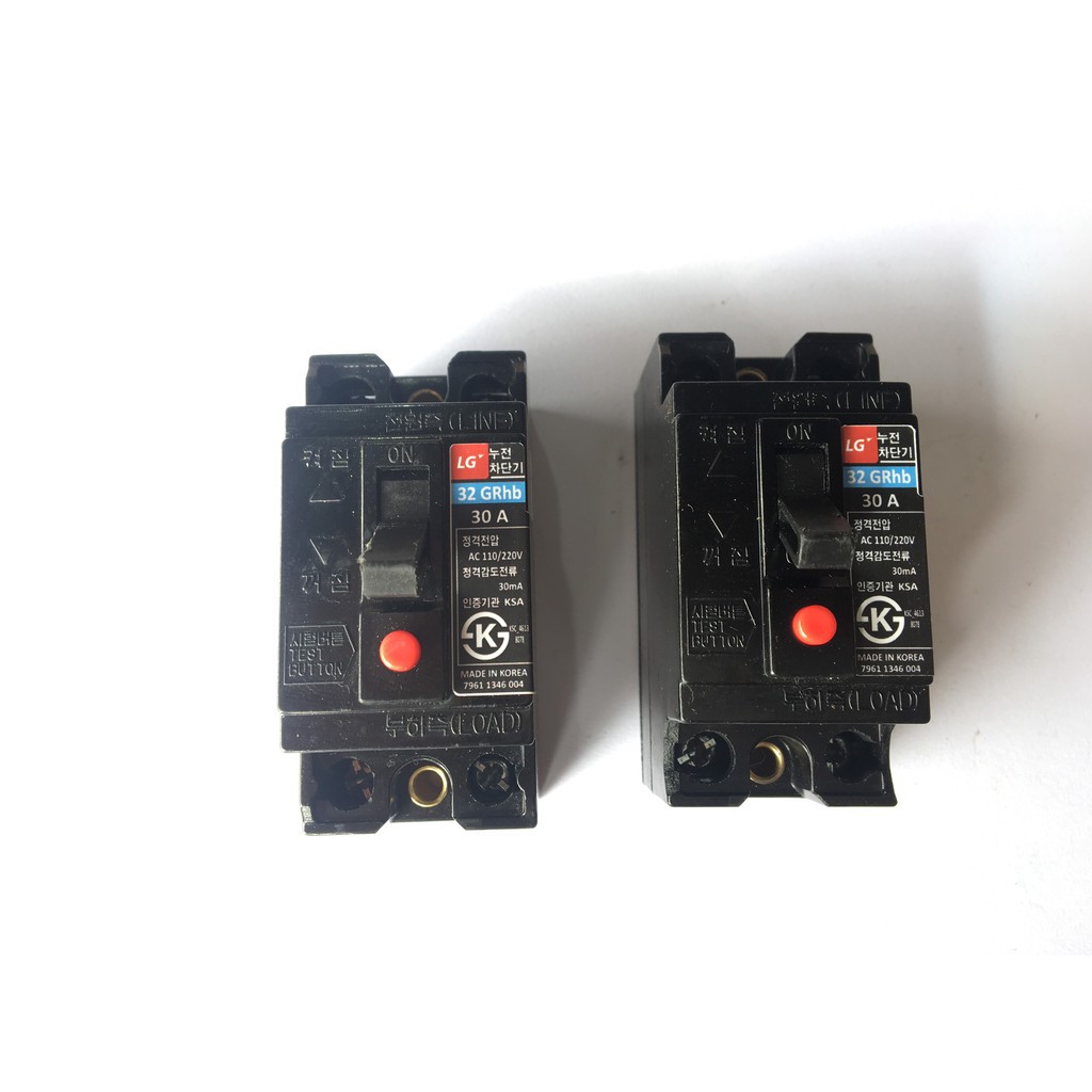 Aptomat chống giật 30A - 30mA - CB chống dòng dò - Át chống giật Hàn Quốc bãi - CD11