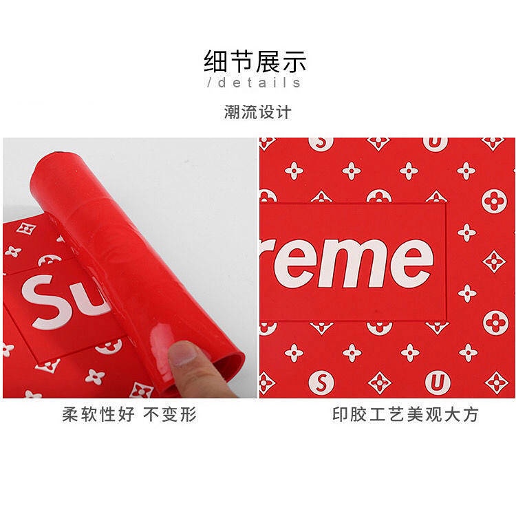 Tấm lót điện thoại chống trượt in logo Supreme thời trang cho xe hơi