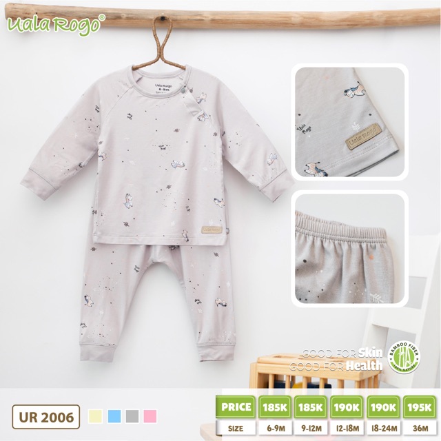 [XẢ KHO] Bộ cài vai dài tay vải bamboo Uala UR 2006