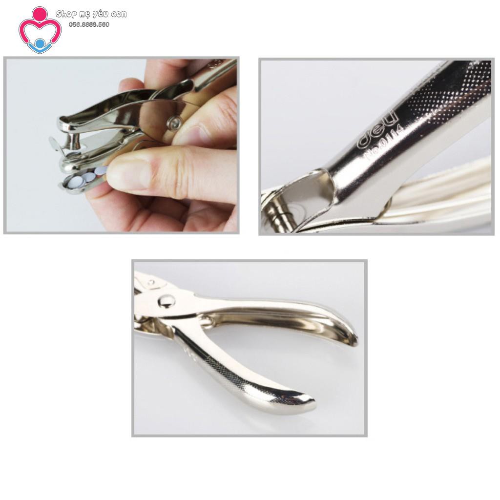 Kìm Deli bấm lỗ - Kìm đột giấy 1 lỗ chắc bền đẹp