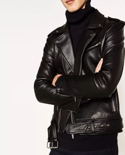 ÁO LEATHER BIKER JACKET