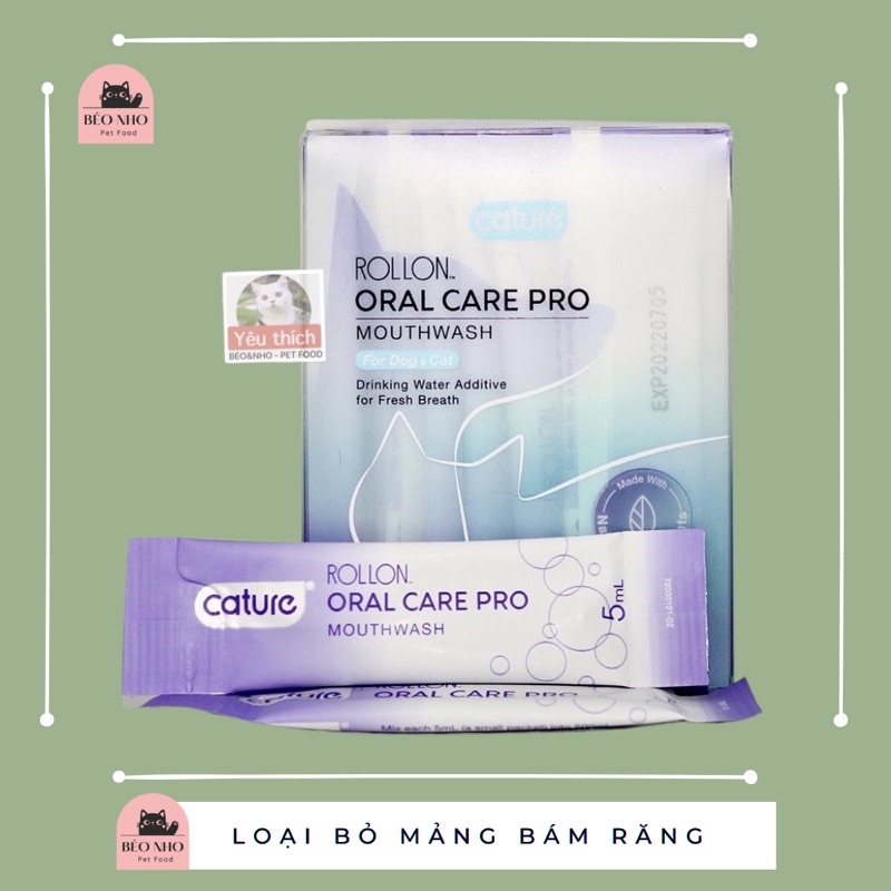 Date 7/2022 Nước vệ sinh răng miệng, khử mùi, ngừa mảng bám cho chó mèo Cature cho vào nước uống (an toàn)