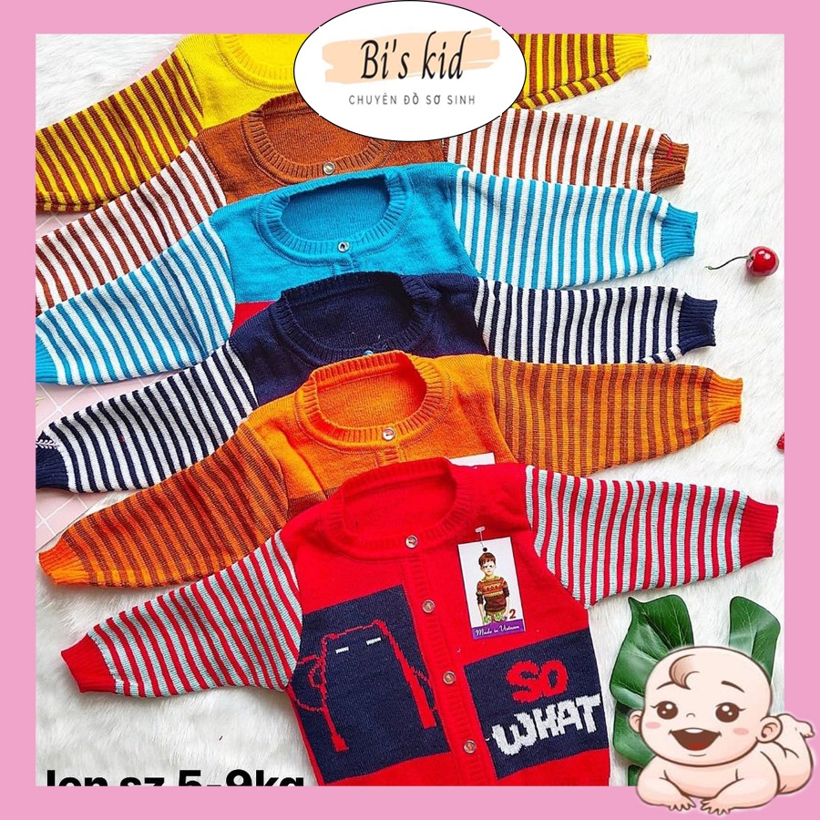 Áo len cho bé sơ sinh/Áo khoác len dài tay bé mẫu mã xinh đẹp cho bé từ 3-8,5kg / đồ sơ sinh bé trai gái