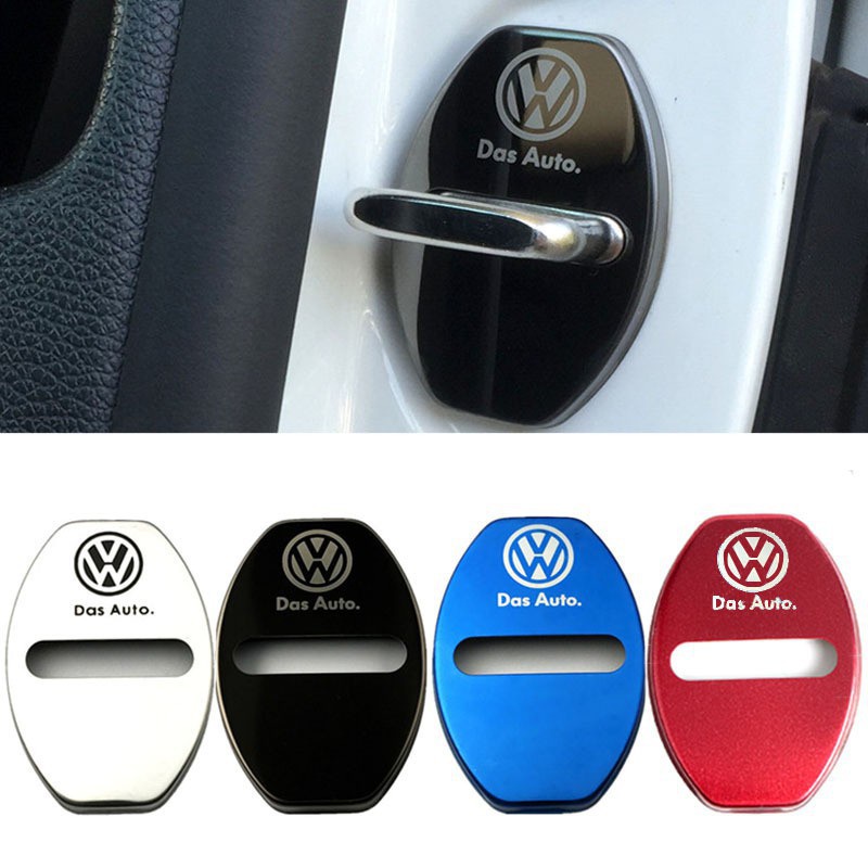 Bộ 4 Cái Nút Khóa Cửa Bằng Thép Cho Foss VW GTI golf tiguan polo T4 T5 Ốp