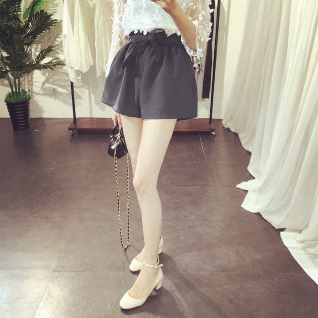 Quần short lưng thun kèm dây cột, hình thật ảnh sàn