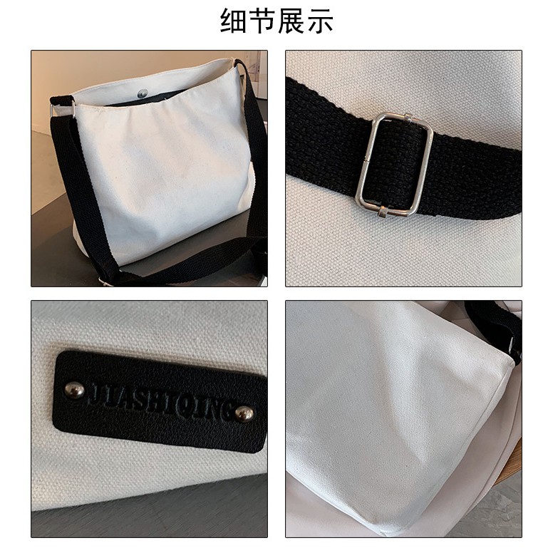 [Mã FAMARAL2 giảm 10k đơn từ 50k] Túi tote ulzzang đeo chéo đeo vai vải canvas thời trang mới nhất TX21