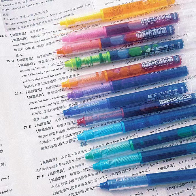 Flowertree Bút Mực Nước 12 Màu Nhanh Khô Tiện Dụng Cho Học Sinh