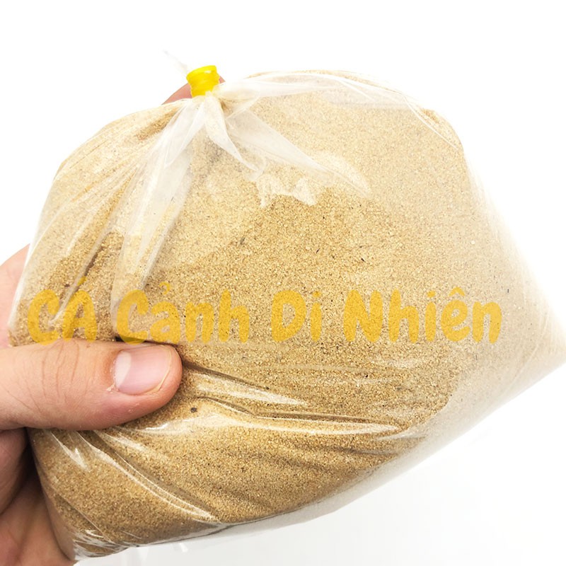 Cát nắng vàng hạt mịn 1Kg trải nền trang trí hồ cá cảnh thủy sinh