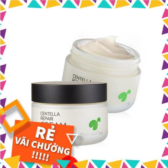 Bộ Kem Rau Má+Serum Dưỡng Ẩm Phục Hồi Giảm Thâm Nám Trắng Sáng Da Chống Lão Hóa GoodnDoc Centella Repair Cream