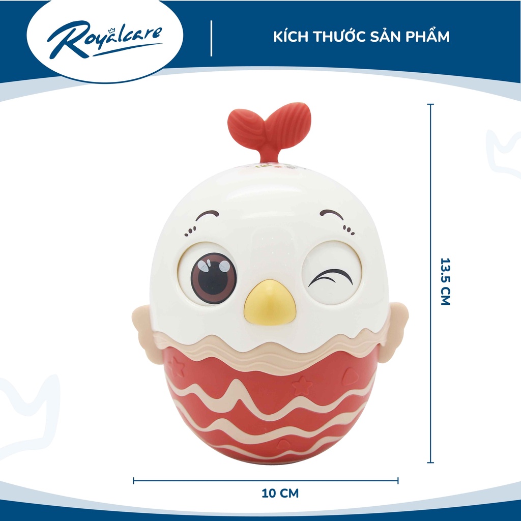 Đồ chơi lật đật cho bé hình quả trứng dễ thương kêu leng keng Royalcare 0820-RC-822-222