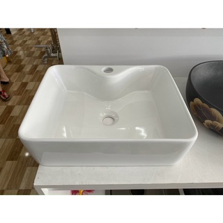 [bộ lavabo đặt bàn vuông dễ dàng lắp đặt ]