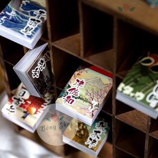 Hình dán sticker phong cách Nhật Bản cổ xưa set 50 hình Bông Shop