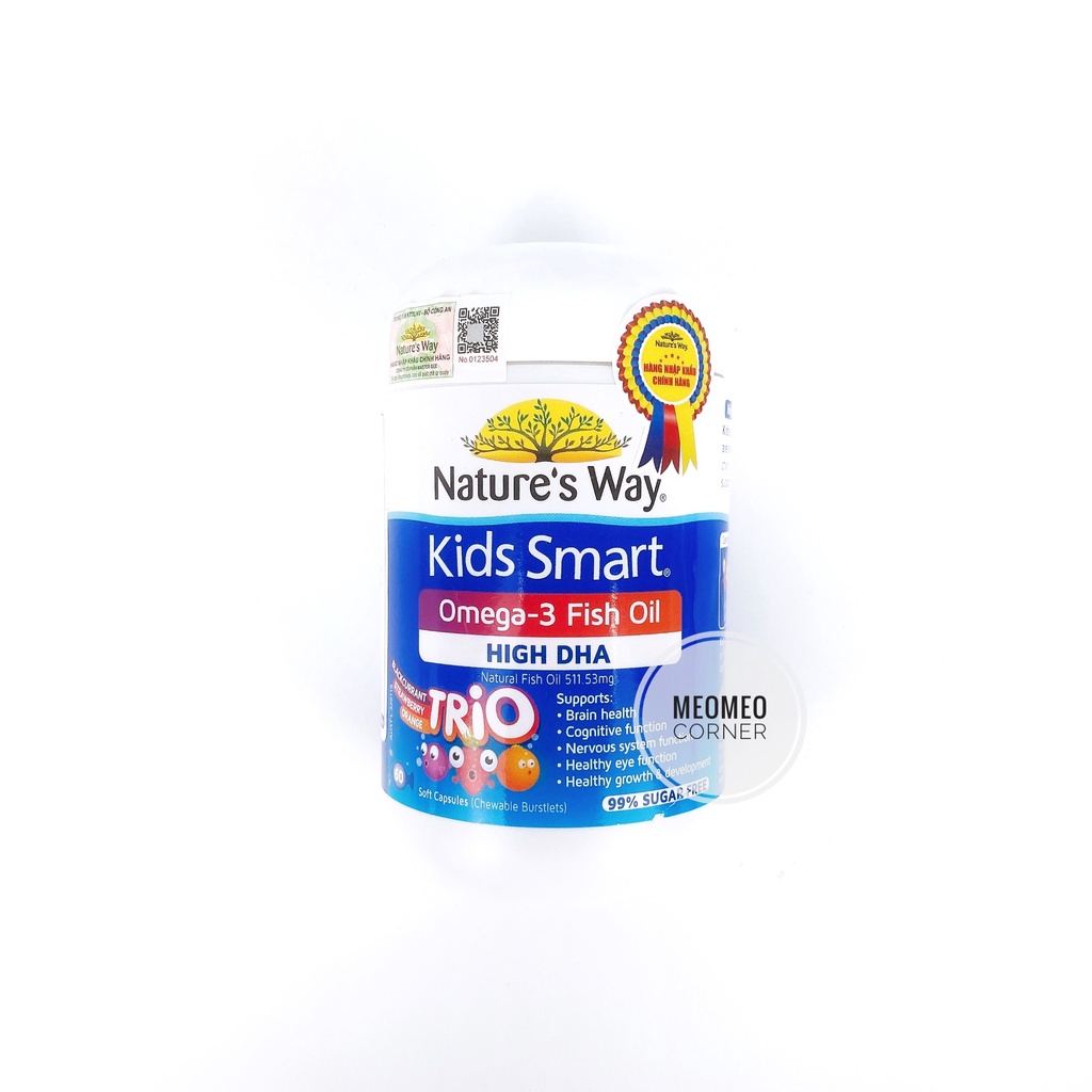 Viên Nature's Way Kid Smart Omega 3 Fish Oil Trio Úc