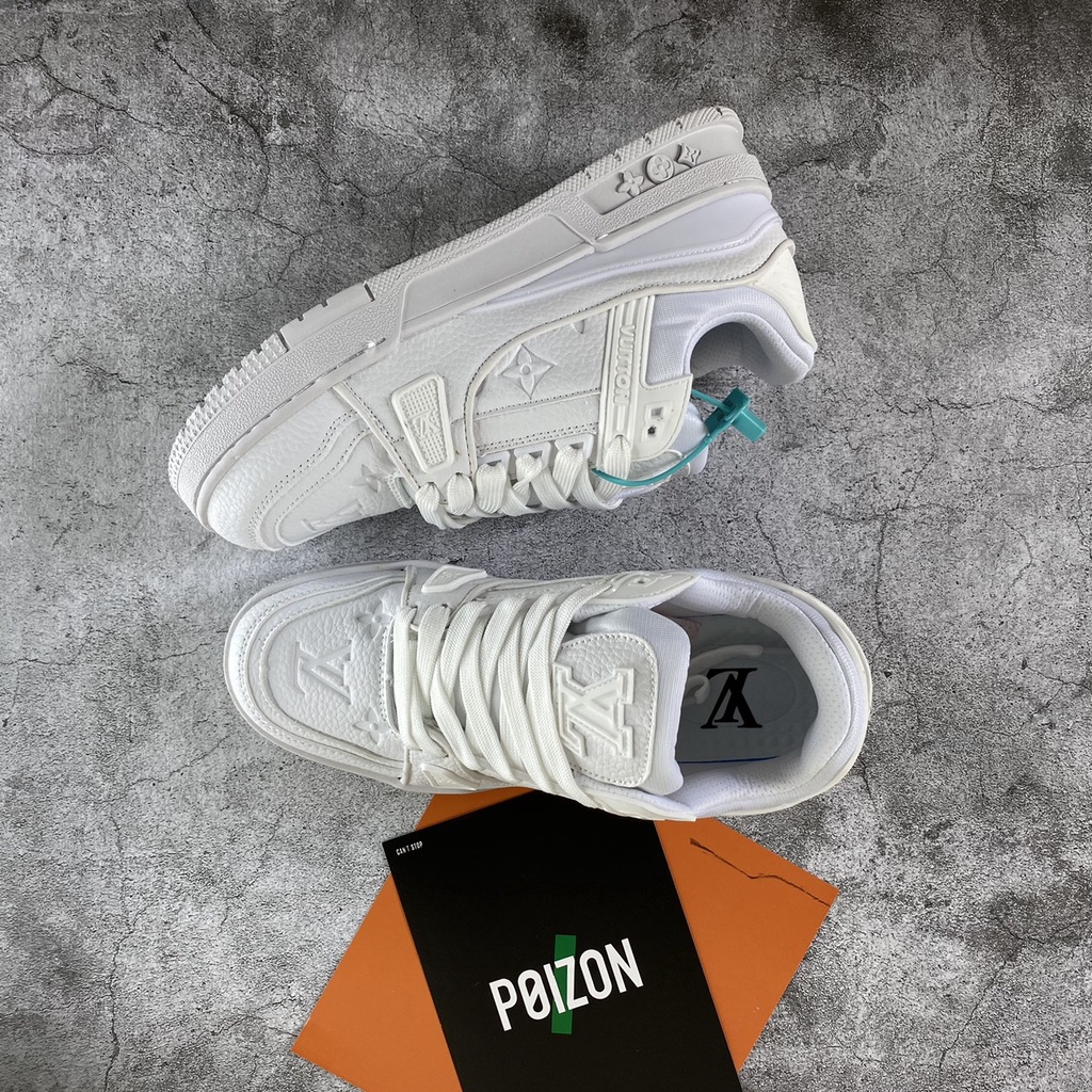 Giầy LVe Full Trắng full phụ kiện, Giầy LVe Sneaker nam nữ