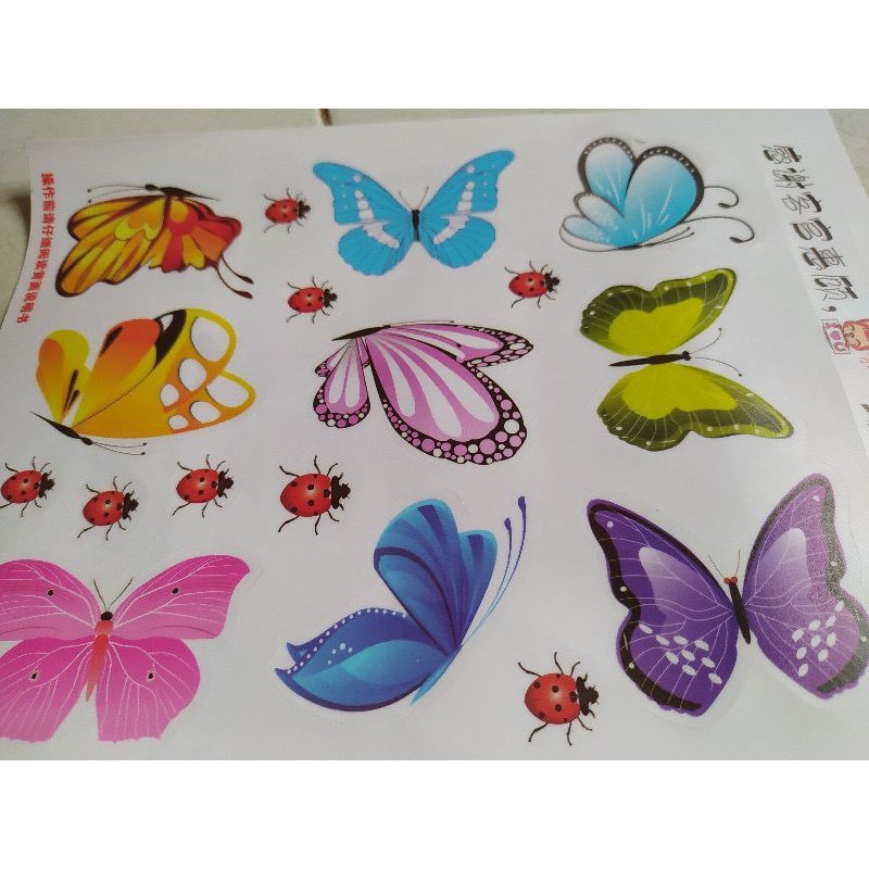 BƯƠM 2D, Bộ 9 Stickers trang trí dán điện thoại