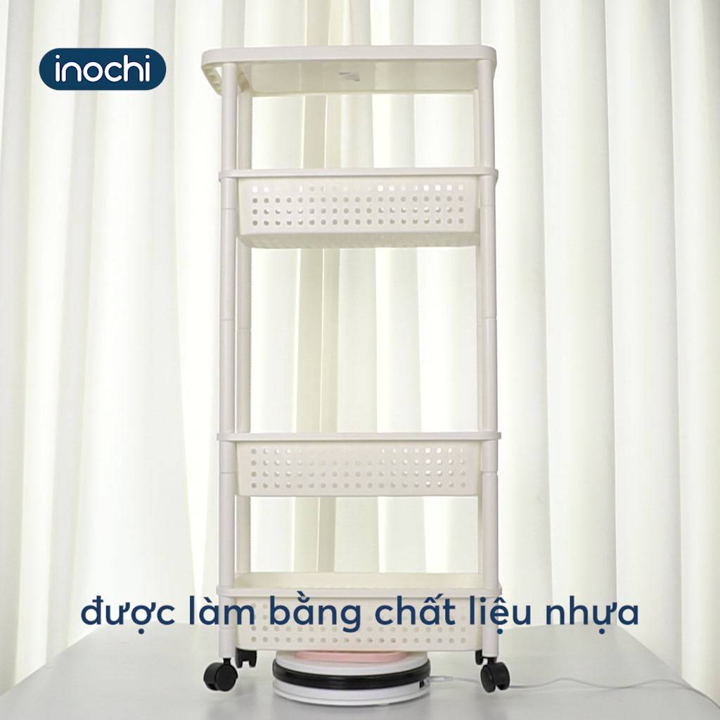Kệ di động 4 tầng Inochi- Tokyo màu Trắng/Ghi | BigBuy360 - bigbuy360.vn